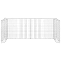 Gabion Wall for Garbage Bins Galvanised Steel 320x100x120 cm