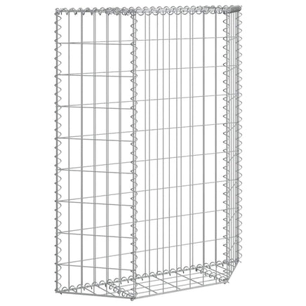 Trapezium Gabion Raised Bed Galvanised Steel 100x20x100 cm