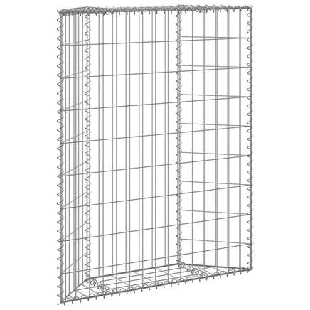 Trapezium Gabion Raised Bed Galvanised Steel 100x20x100 cm