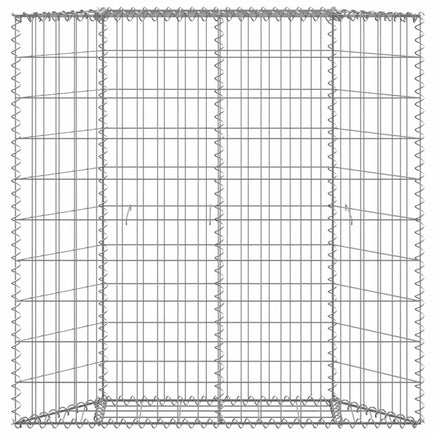 Trapezium Gabion Raised Bed Galvanised Steel 100x20x100 cm