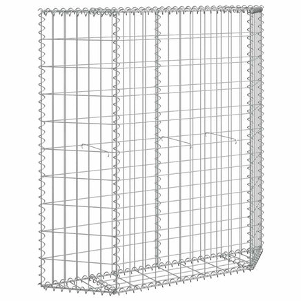 Trapezium Gabion Raised Bed Galvanised Steel 100x20x100 cm