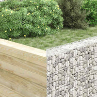 Trapezium Gabion Raised Bed Galvanised Steel 150x20x100 cm