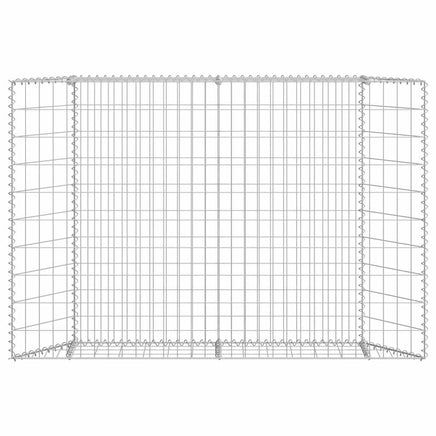 Trapezium Gabion Raised Bed Galvanised Steel 150x20x100 cm