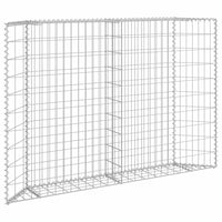 Trapezium Gabion Raised Bed Galvanised Steel 150x20x100 cm