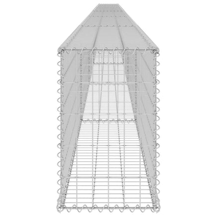Gabion Wall with Covers Galvanised Steel 900x30x50 cm