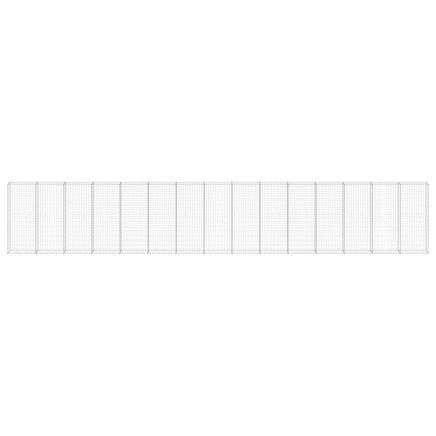 Gabion Wall with Covers Galvanised Steel 900x30x150 cm