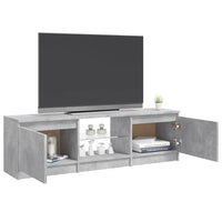 TV Cabinet with LED Lights Concrete Grey 120x30x35.5 cm