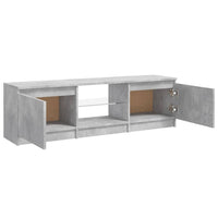 TV Cabinet with LED Lights Concrete Grey 120x30x35.5 cm