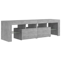 TV Cabinet with LED Lights Concrete Grey 140x36.5x40 cm