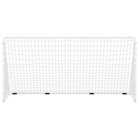 Football Goal with Net White 366x122x182 cm Steel