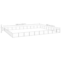 Dog Kennel Silver 80 m² Steel