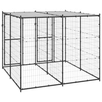 Outdoor Dog Kennel Steel with Roof 4.84 m²