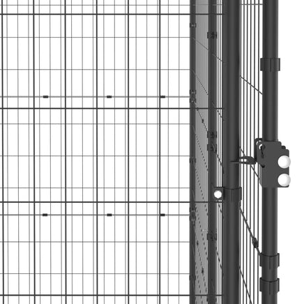 Outdoor Dog Kennel Steel with Roof 7.26 m²