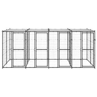 Outdoor Dog Kennel Steel with Roof 9.68 m²