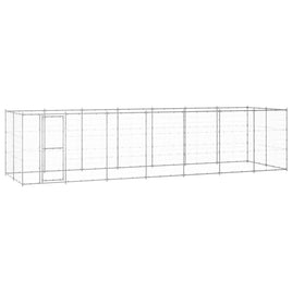 Outdoor Dog Kennel Galvanised Steel 16.94 m²