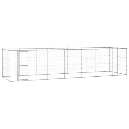 Outdoor Dog Kennel Galvanised Steel 16.94 m²