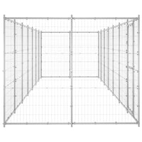 Outdoor Dog Kennel Galvanised Steel 16.94 m²