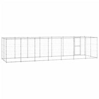 Outdoor Dog Kennel Galvanised Steel 16.94 m²