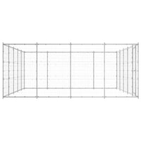 Outdoor Dog Kennel Galvanised Steel 24.2 m²