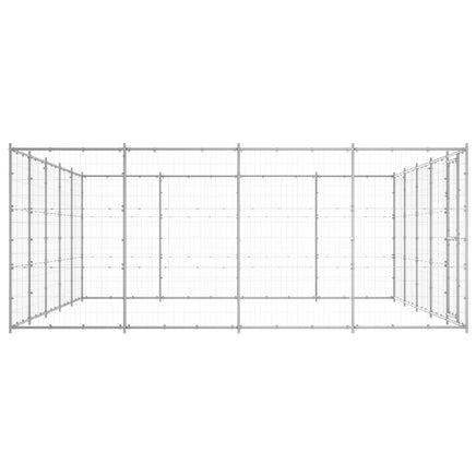 Outdoor Dog Kennel Galvanised Steel 24.2 m²