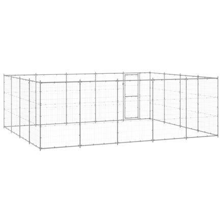 Outdoor Dog Kennel Galvanised Steel 24.2 m²