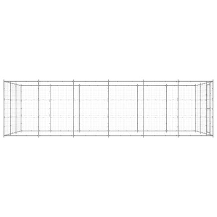 Outdoor Dog Kennel Galvanised Steel 21.78 m²