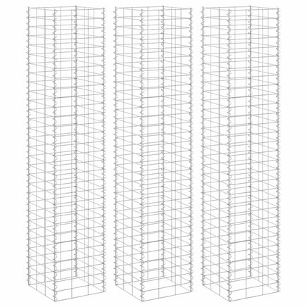 Gabion Raised Beds 3 pcs 30x30x150 cm Iron