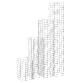 Gabion Raised Beds 4 pcs 30x30x50/100/150/200 cm Iron
