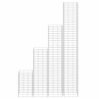 Gabion Raised Beds 4 pcs 30x30x50/100/150/200 cm Iron