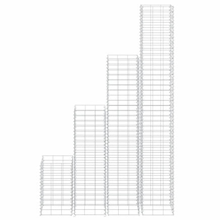 Gabion Raised Beds 4 pcs 30x30x50/100/150/200 cm Iron