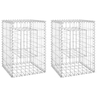 Gabion Basket Posts 2 pcs 40x40x60 cm Iron