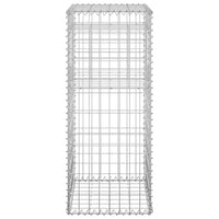 Gabion Basket Posts 2 pcs 40x40x100 cm Iron