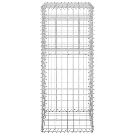 Gabion Basket Posts 2 pcs 40x40x100 cm Iron