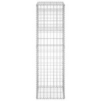 Gabion Basket Posts 2 pcs 40x40x140 cm Iron