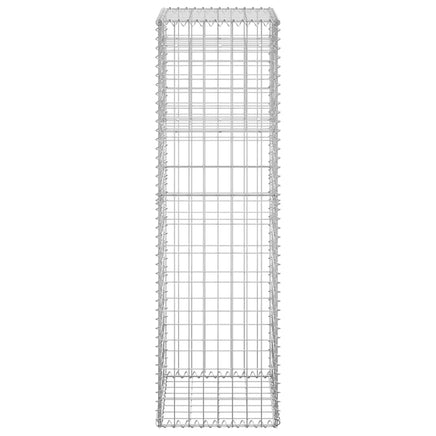 Gabion Basket Posts 2 pcs 40x40x140 cm Iron