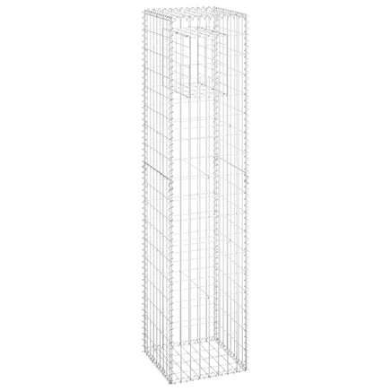 Gabion Basket Posts 2 pcs 40x40x180 cm Iron