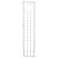 Gabion Basket Posts 2 pcs 40x40x180 cm Iron