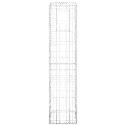 Gabion Basket Posts 2 pcs 40x40x180 cm Iron