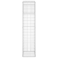 Gabion Basket Posts 2 pcs 40x40x180 cm Iron