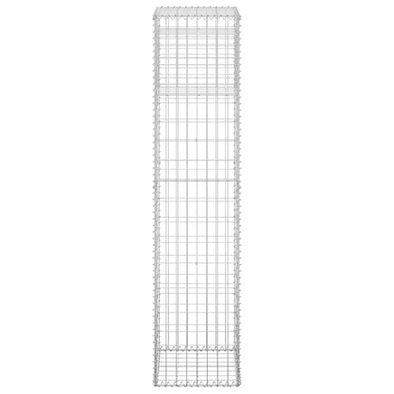 Gabion Basket Posts 2 pcs 40x40x180 cm Iron