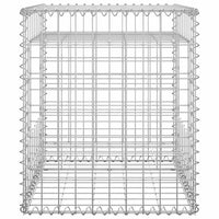 Gabion Basket Posts 2 pcs 50x50x60 cm Iron