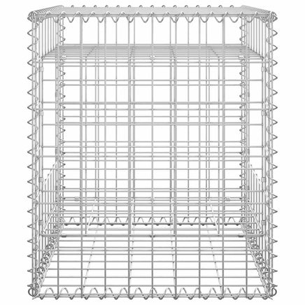 Gabion Basket Posts 2 pcs 50x50x60 cm Iron