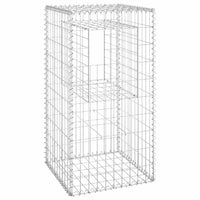 Gabion Basket Posts 2 pcs 50x50x100 cm Iron