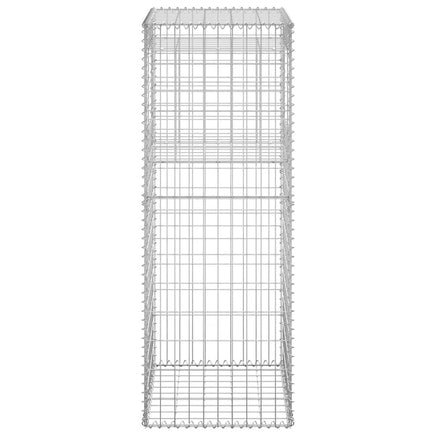 Gabion Basket Posts 2 pcs 50x50x140 cm Iron