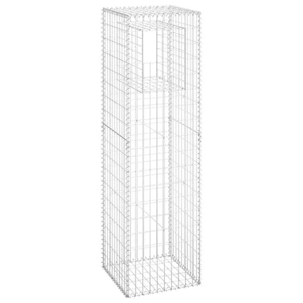 Gabion Basket Posts 2 pcs 50x50x180 cm Iron