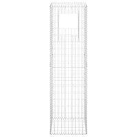 Gabion Basket Posts 2 pcs 50x50x180 cm Iron