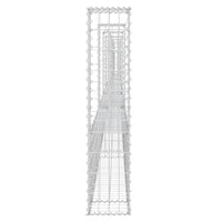 U-shape Gabion Basket with 7 Posts Iron 740x20x100 cm