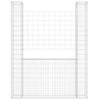 U-shape Gabion Basket with 2 Posts Iron 140x20x200 cm