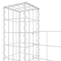 U-shape Gabion Basket with 5 Posts Iron 500x20x200 cm