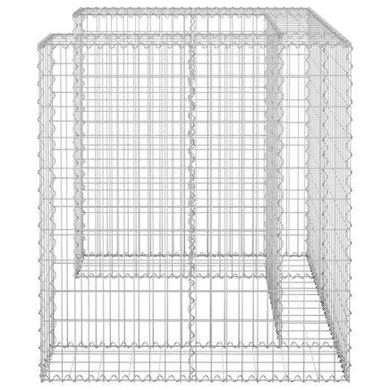 Gabion Wall for Garbage Bin Galvanised Steel 110x100x110 cm